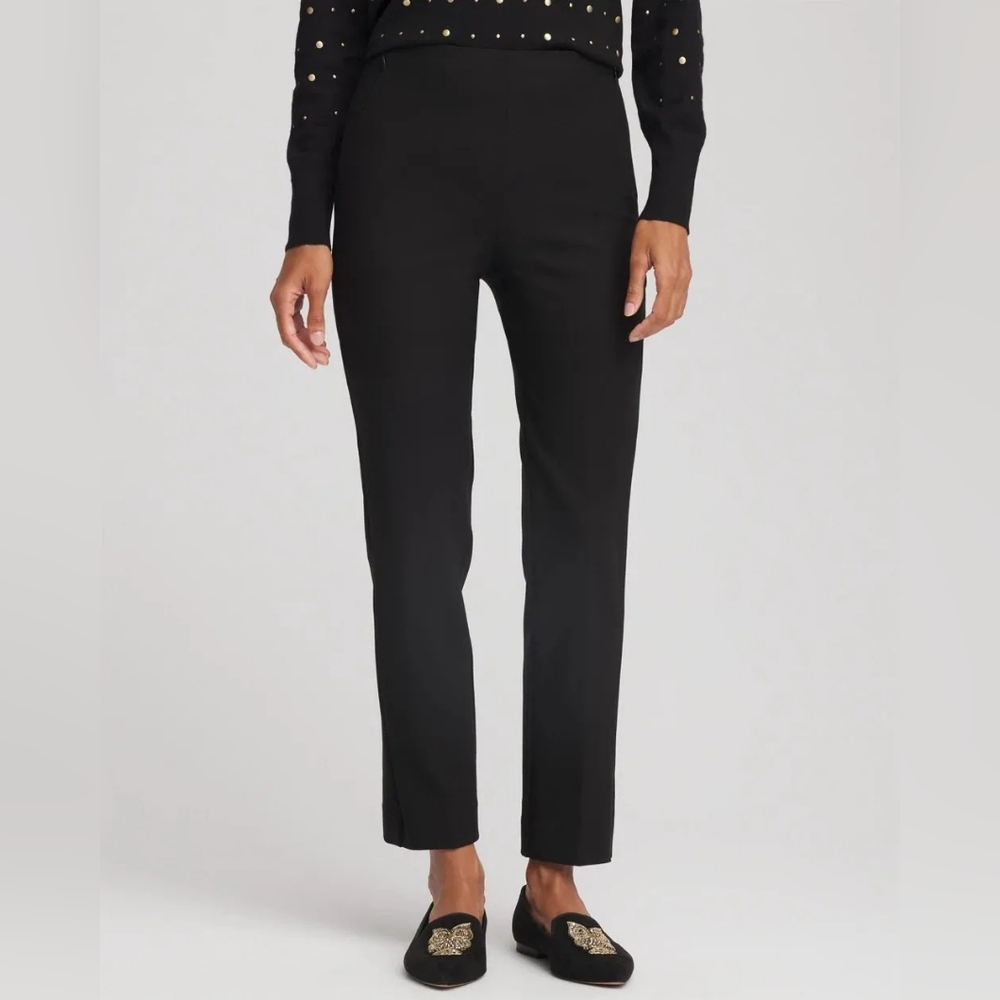 Chico's NWT So Slimming Juliet Straight Crop Black 4/20